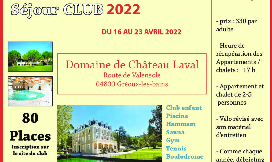 Séjour club 2022